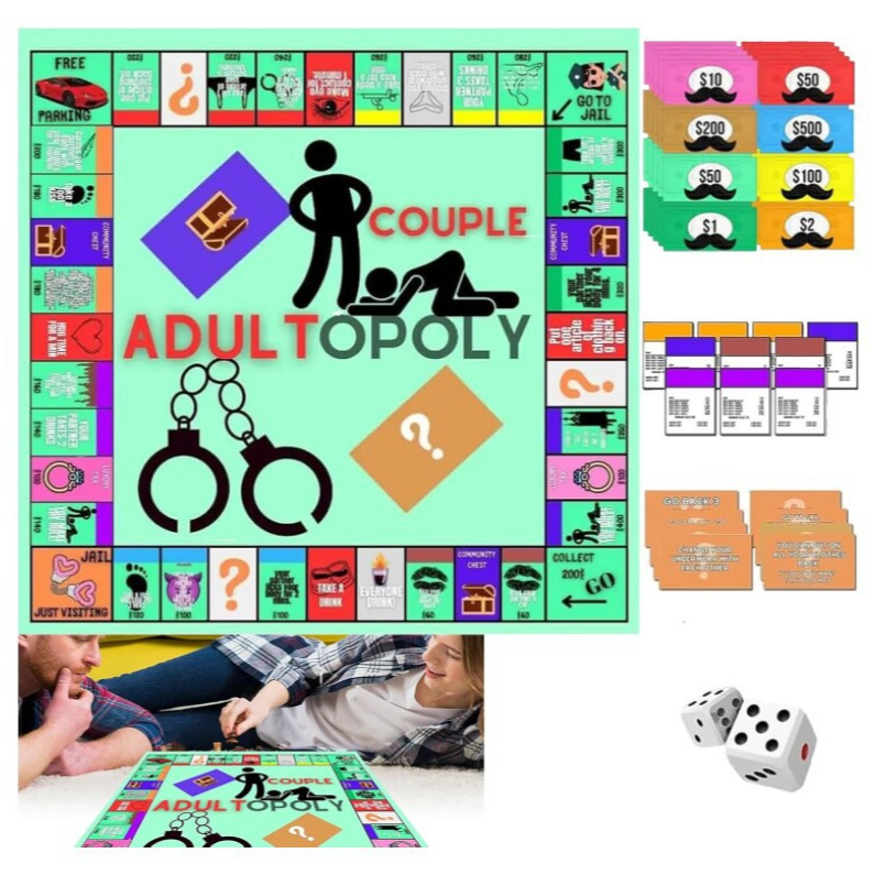 Party Games Usa - لعبة لوحية للأزواج على طراز مونوبولي،