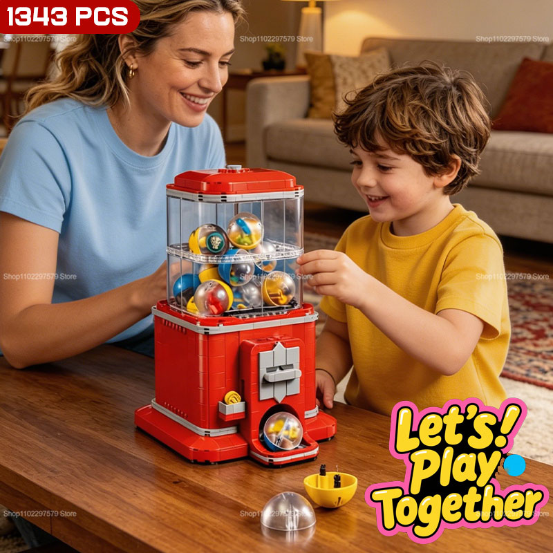 Party Games Easter For Kids - مجموعة مكعبات بناء ماكينة البيع الآلي