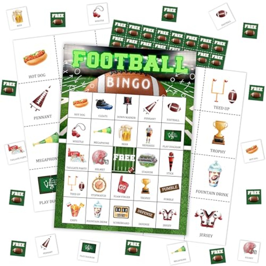 بطاقة لعبة بينجو لحفلات كرة ال - مراجعة Party Games For Adults Large Group وسعره