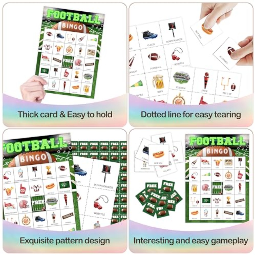 بطاقة لعبة بينجو لحفلات كرة ال - مراجعة Party Games For Adults Large Group وسعره