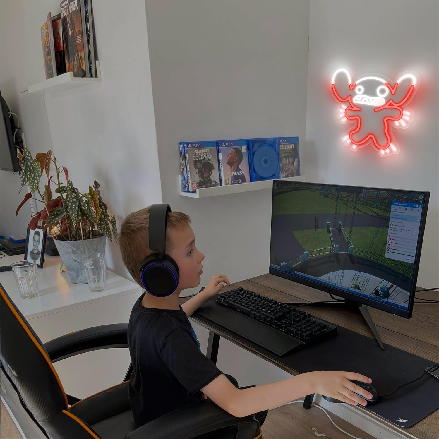 لافتة نيون LED على شكل شخصية س - مراجعة Party Games Night وسعره